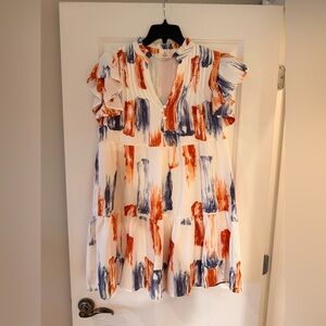 Entro Orange and Blue dress